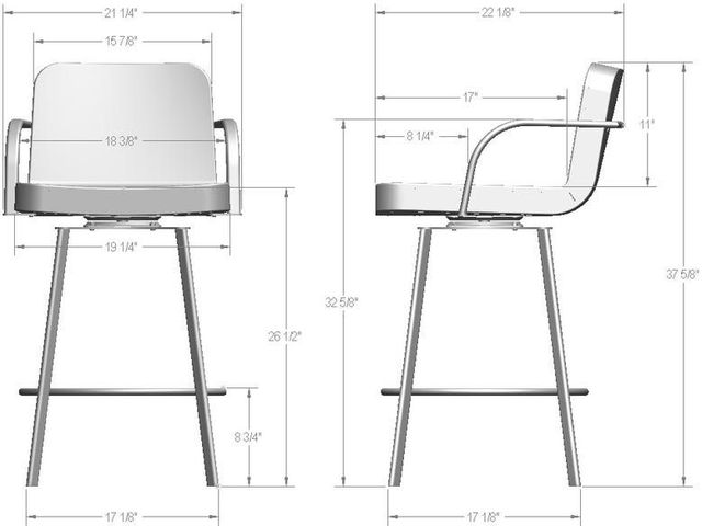 Amisco Customizable Tricia Swivel Counter Stool-2