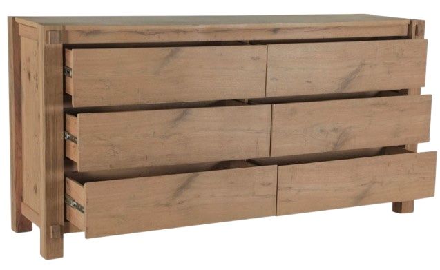 Home Trends & Design Flagstaff Natural Distressed Oak Dresser-2