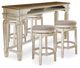 Signature Design by Ashley® Realyn 5-Piece Two-Tone Counter Height Dining Table Set-0