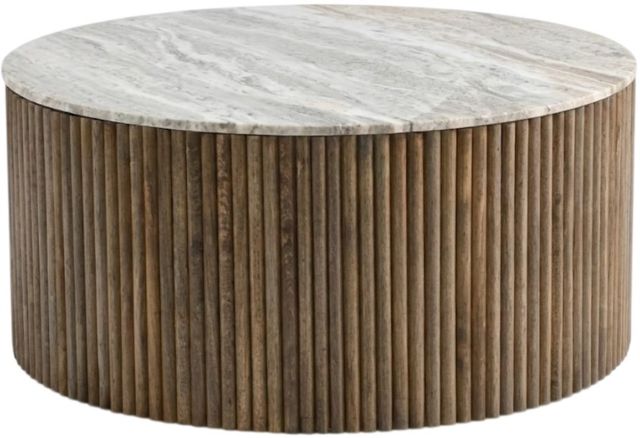 Jaipur Furniture Reysdale White Storage Coffee Table with Brown Base-0