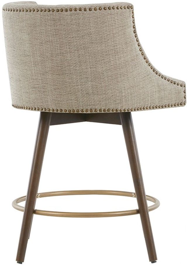 Olliix by Madison Park Grey Mateo Swivel Counter Stool-3