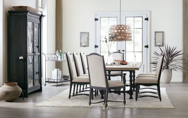 Hooker® Furniture Ciao Bella Black/Tuscan White Dining Arm Chair-1