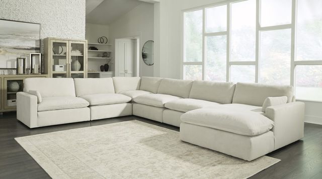 Signature Design by Ashley® Sophie 6-Piece Ivory Right-Arm Facing Sectional and Chaise-2