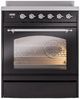Ilve® Nostalgie II Series 30" Glossy Black Pro Style Induction Range-3
