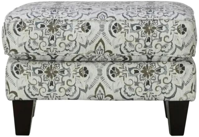 Fusion Furniture Bates Charcoal Brown/White Ottoman-0