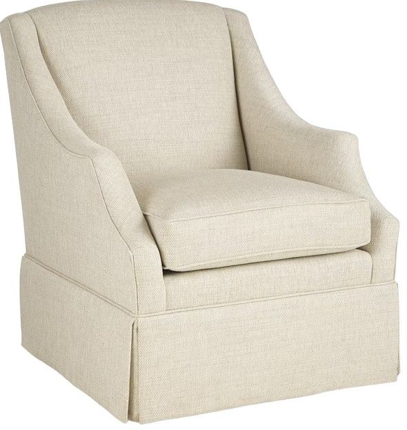Craftmaster® Customizable Craftmaster Essentials Skirted Swivel Chair-0