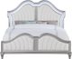 Coaster® Evangeline Ivory/Silver Oak California King Upholstered Platform Bed-2