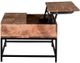 Inspire™ Ojas Natural Burnt Lift-Top Coffee Table with Black Base-2