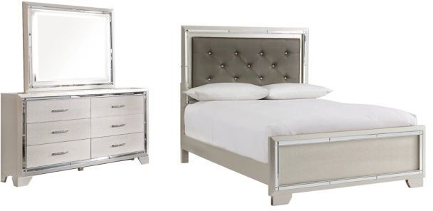 Signature Design by Ashley® Lonnix 2-Piece Silver Finish Full Panel Bed Set-0