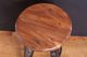 International Furniture Direct Parota Black/Brown Adjustable Swivel Stool-2