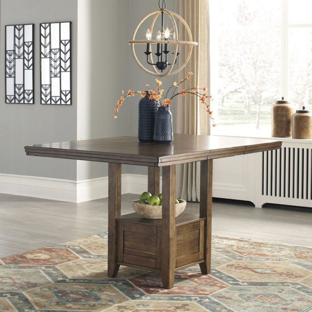 Benchcraft® Flaybern Brown Rectangular Counter Height Extension Dining Table-3