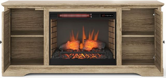 Legends Home Topanga Alabaster 68" Fireplace Console-2