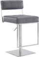 Armen Living Michele Grey Swivel Bar Stool-0