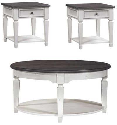 Liberty Furniture Allyson Park 3-Piece Charcoal Occasional Table Set