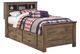 Signature Design by Ashley® Trinell Brown Youth Twin Bookcase Bed with 2 Storage Drawers-0