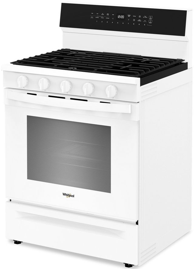 Whirlpool® 30" White Freestanding Gas Range with Air Cooking Technology-4