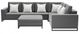 Zuo® Modern Corona Del Mar 4-Piece Graphite Outdoor Fabric Modular Sectional-1