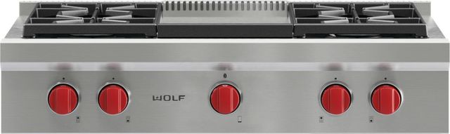 Wolf® 36" Pro Style Natural Gas Rangetop