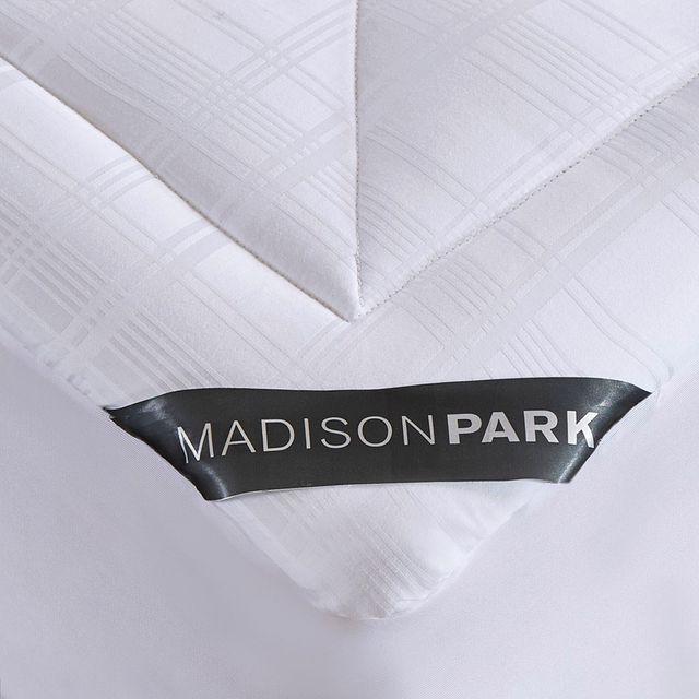 Olliix by Madison Park White Full 525 Thread Count Cotton Rich Down Alternative Mattress Pad-4
