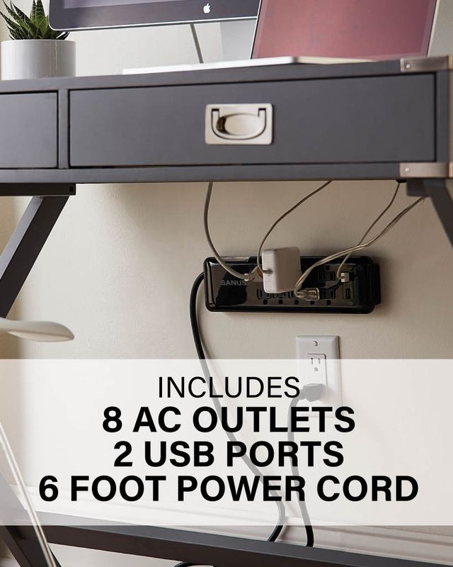 Sanus® Black Surge Protected Power Strip-2