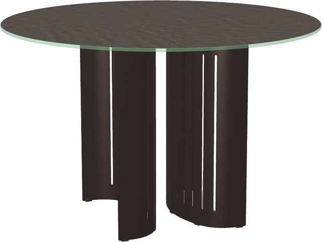 Amisco Customizable Rachel Starstone Round Dining Table Top with Metal Base-3