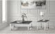 Mazin Furniture Silas Matte Gray End Table with Chrome Base -3