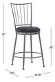 HH2 Home Slemmons Gray Swivel Counter Stool-4