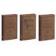 A & B Home 3-Piece Brown Book Box Set-0
