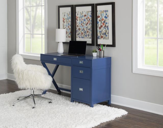 Linon Peggy Navy Side Storage Desk-1