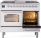 Ilve® Nostalgie II Series 40" White Pro Style Dual Fuel Range-3