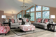Furniture of America® Ames Charcoal Loveseat-1