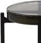 Dovetail Furniture Nerida Glass Top End Table with Black Base-2