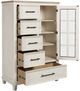 Benchcraft® Shaybrock Antique White/Brown Door Chest-3