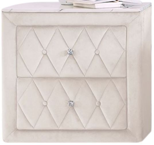 Crown Mark Annabelle Ivory Nightstand-0