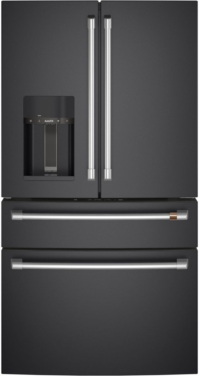 Café™ 36" 27.6 Cu. Ft. ENERGY STAR® Matte Black 4-Door French Door Refrigerator-0
