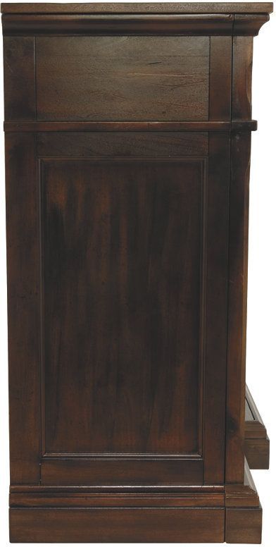 Signature Design by Ashley® Roddinton Dark Brown Extra Large TV Stand with Fireplace Option-3