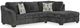 Signature Design by Ashley® Biddeford 2-Piece Shadow Right-Arm Facing Full Sofa Sleeper Sectional and Chaise-1