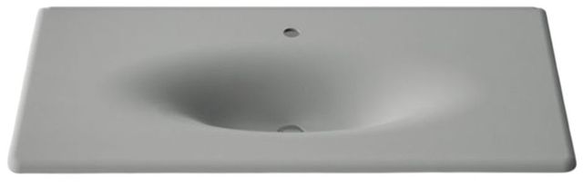 Kohler Iron/Impressions® Basalt 43" Single Hole Enameled Cast Iron Vanity Top with Integrated Oval Sink-3