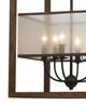 Cal® Lighting & Accessories Rectangular 6-Light Wood Chandelier-1