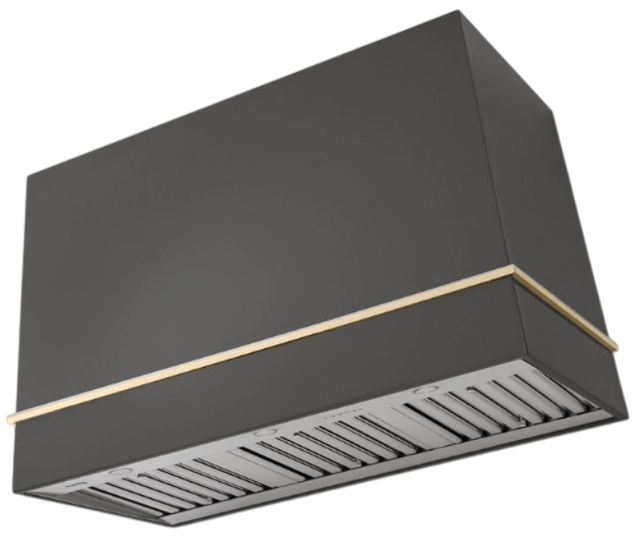AGA Loge 48" Slate Wall Mounted Range Hood with Brushed Nickel Trim-0