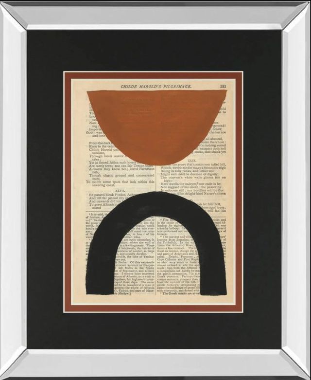 Classy Art Modern Prose I by RenŽe W. Stramel Mirror Framed Wall Art-0