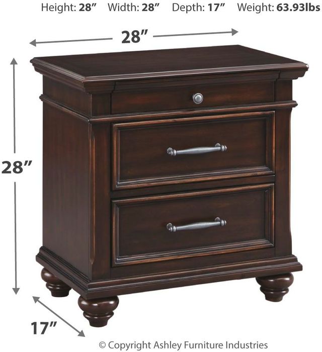 Signature Design by Ashley® Brynhurst Dark Brown Nightstand-3