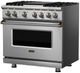 Viking® 5 Series 36'' Daffodil Pro Style Dual Fuel Range with Griddle-2