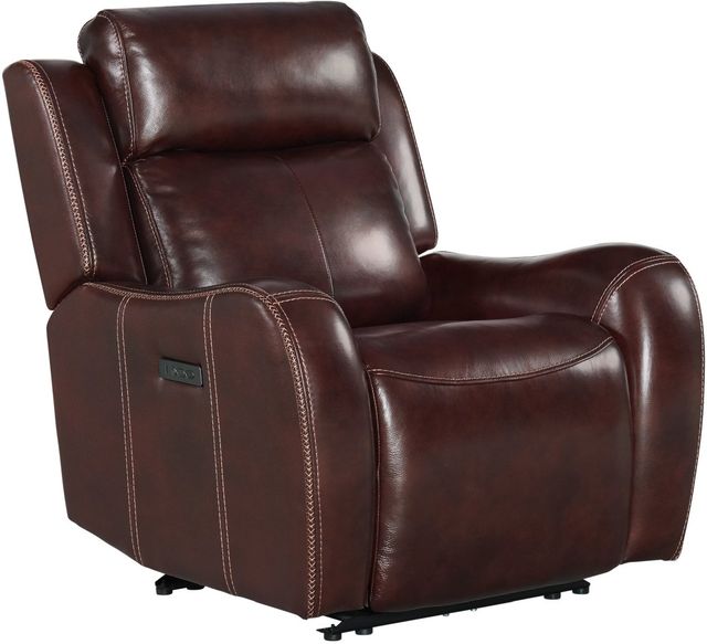 Intercon Wainwright Reddish Brown Dual-Power Recliner-1
