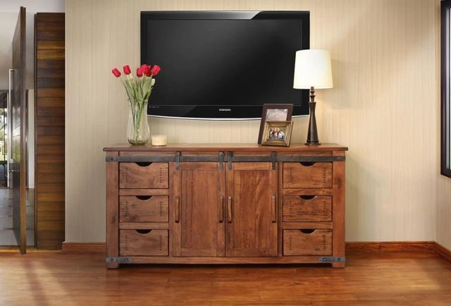 International Furniture Direct Parota Brown TV Stand-1