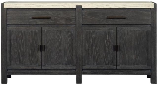 Magnussen Home® Plum Creek Ravenwood Black Sideboard with Marble Top-2