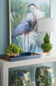 Chelsea House Floral Blue/Green/Off-White Garden Seat-3
