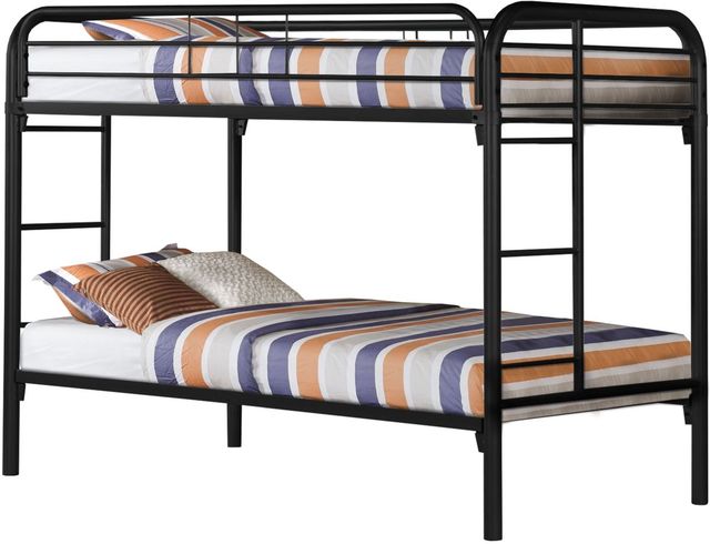 Monarch Specialties Inc. Black Twin Bunk Bed-1