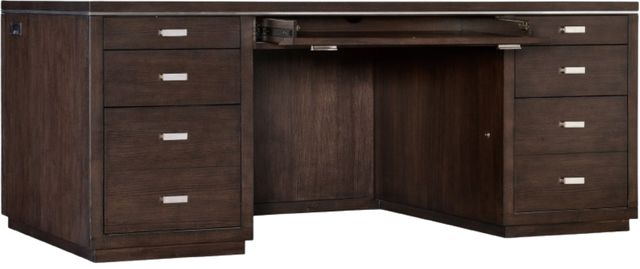 Hooker® Furniture House Blend Work Your Way Dark Roast Executive Desk-3