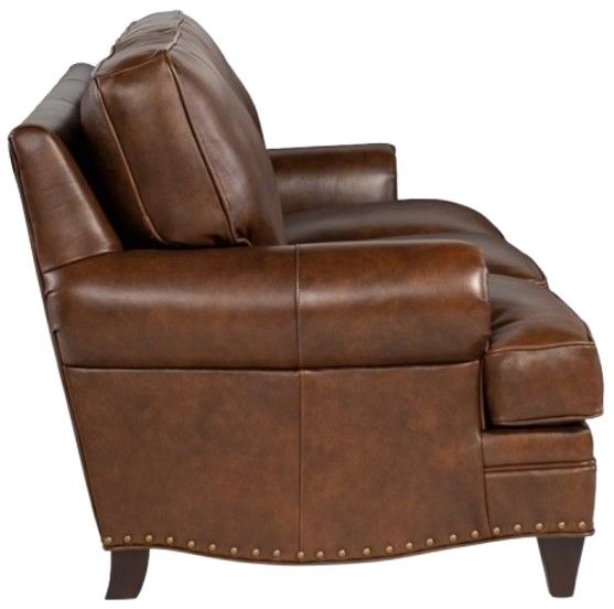 Bradington-Young Carrado Cognac 8-Way Tie Stationary Sofa-1